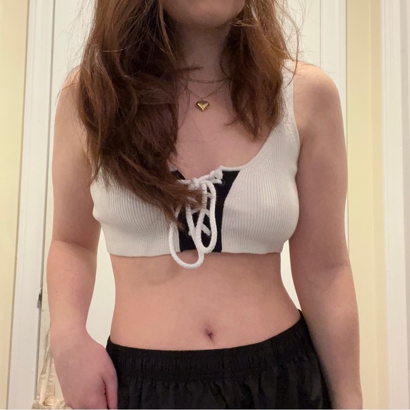 Fenty Puma by Rihanna Ribbed Lace-Up Cropped Bra Top - Picture 8 of 8